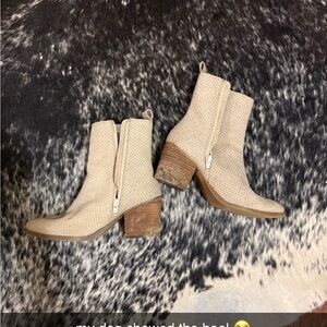 Beige Ankle Boots